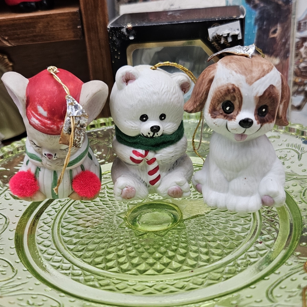 Lil Chimers Ornaments Dog, Bear And Mouse